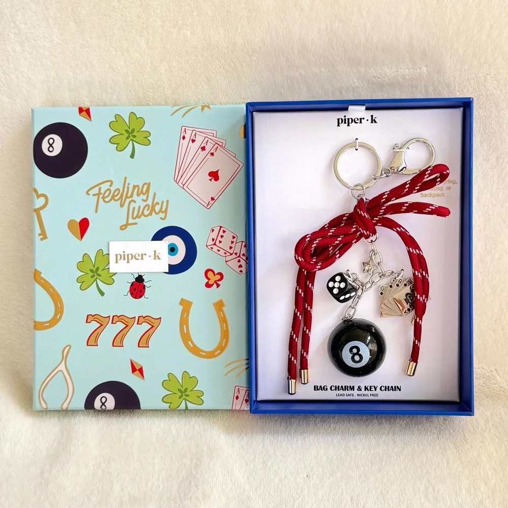 Viral Piper K Lucky Magic 8 Ball Key Chain / Bag Charm